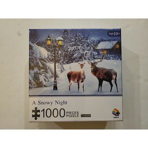 A Snowy Night 1000 Pieces Jigsaw Puzzle Teen Adult Educational Relaxation Game